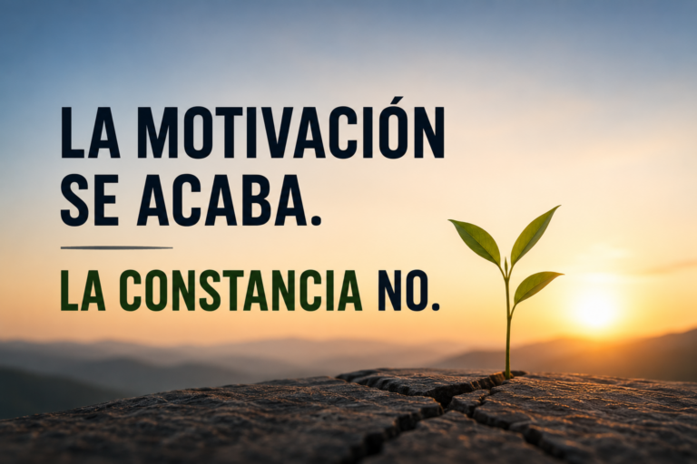 La motivación se acaba. La constancia es la que construye los grandes proyectos